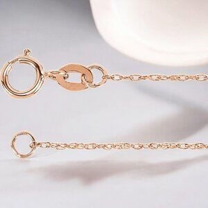 1.0 mm 24" Rope Chain in 14kt Rose Gold